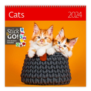 Nástenný kalendár Cats 2024