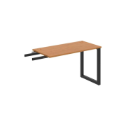 Pracovný stôl UNI O, kolmo reťaziaci, 120x75,5x60 cm, jelša/čierna