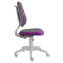 Detská rastúca stolička FUXO S-LINE fialovo/sivá (Suedine)