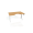 Pracovný stôl Motion Ergo, PO, 3S, 180x61-128x90 cm, buk/biely