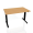 Pracovný stôl Motion, ZO, 3S, 120x61 - 128x80 cm, buk/čierna