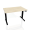 Pracovný stôl Motion, PO, 3S, 140x61 - 128x80 cm, agát/čierna