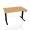 Pracovný stôl Motion, PO, 3S, 180x61 - 128x80 cm, buk/čierna