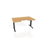 Pracovný stôl Motion Ergo, ZO, 2S, 120x70,5-120,5x90 cm, buk/čierna
