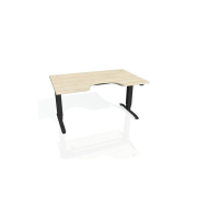 Pracovný stôl Motion Ergo, ZO, 3S, 120x61-128x90 cm, agát/čierna
