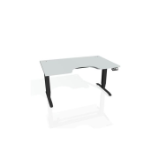 Pracovný stôl Motion Ergo, PO, 3S, 120x61-128x90 cm, sivá/čierna
