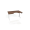 Pracovný stôl Motion Ergo, PO, 2S, 140x70,5-120,5x90 cm, orech/biela