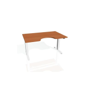 Pracovný stôl Motion Ergo, ZO, 3S, 140x61-128,x90 cm, čerešňa/biela