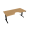 Pracovný stôl Motion Ergo, PO, 2S, 180x70,5-120,5x90 cm, dub/čierna