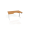 Pracovný stôl Motion Ergo, PO, 3S, 180x61-128x90 cm, jelša/biela