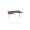 Pracovný stôl Motion Ergo, PO, 3S, 180x61-128x90 cm, orech/biela