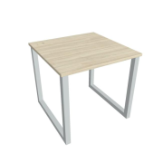 Pracovný stôl UNI O, 80x75,5x80 cm, agát/sivá