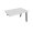 Pracovný stôl UNI A, k pozdĺ. reťazeniu, 120x75,5x80 cm, biela/čierna
