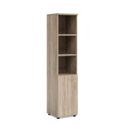 Policová skriňa BASIC, kombinovaná, pravé dvere so zámkom, 40x40x182,1cm, dub Somona