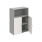 Policová skriňa Drive, 80x111x42 cm, biela/sivá