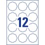 Etikety v tvare kvetu 60x59,5mm Avery 10 hárkov biele