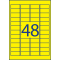 Etikety Avery odnímateľné 45,7x21,2 mm, žlté