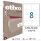 Etikety univerzálne 105x70mm Etibox A4 100 hárkov
