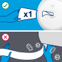 Zásobník Tork SmartOne® mini dvojitý na toaletný papier v kotúči, biely