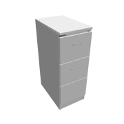 Trojzásuvková kartotéková skriňa OP, 41,6x104x64 cm, biela/sivá