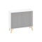 Policová skriňa ALFA ROOT, žalúziové dvere RAL9010, 1 polica, 100x45x88,7cm, biela
