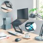 Stojan na notebook nastaviteľný Leitz Ergo s viacerými uhlami sklonu, zamatový šedý