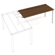 Pracovný stôl Uni, reťaziaci, 160x75,5x80 cm, buk/sivá