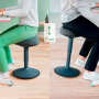 Ergonomická balančná stolička Leitz Ergo na sedenie, zamatová šedá