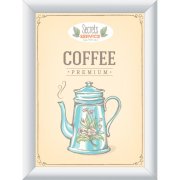 Klaprám A5, ostrý roh, strieborný Klaprám veľkosti A5