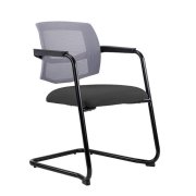 Konferenčná stolička LAPEL Visitor, čierne lyžiny, BN6 antracit