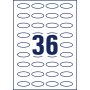 Etikety oválne 40x20mm Avery 10 hárkov biele