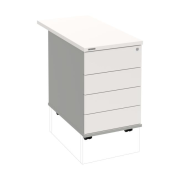 Kontajner Hobis, 40x60x80 cm, bezúchytkové otváranie, biely/sivý