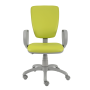 Zdravotnícka stolička Rianna, s podrúčkami, koženka zelená 079