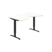 Pracovný stôl Motion Ergo, ZO, 2S, 140x70,5-120,5x90 cm, biela/čierna