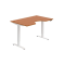 Pracovný stôl Motion Ergo, PO, 2S, 140x70,5-120,5x90 cm, čerešňa/biela