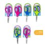Detské nožnice DONAU Soft Grip ostrá čepeľ, 13 cm, mix farieb, displej 30 ks