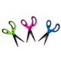 Nožnice s mäkkým úchopom DONAU NEON 17 cm, mix farieb, displej 6 ks
