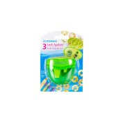 Strúhadlo trojité s viečkom DONAU, zelené, displej 12 ks