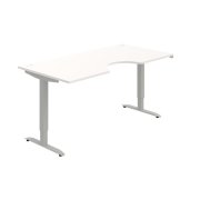 Pracovný stôl Motion Ergo, ZO, 2S, 180x70,5-120,5x90 cm, biela/sivá