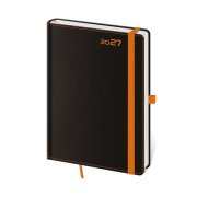 Diár BLACK ORANGE týždenný A5 14,3x20,5cm 2027