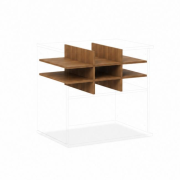 Priehradka do niky BASIC, 77x34x52cm, orech Dijon