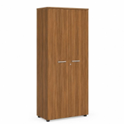 Šatníková skriňa BASIC s výsuvným vešiakom, so zámkom, 80x40x182,1cm, orech Dijon