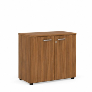 Policová skriňa BASIC, so zámkom, 80x40x76,5cm, orech Dijon