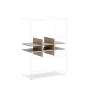 Priehradka do niky BASIC, otvorená, 76,7x37,8x32,9cm, dub Sonoma