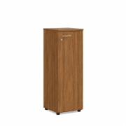 Policová skriňa BASIC, pravé dvere so zámkom, 40x40x111,7cm, orech Dijon