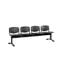 4-miestna lavica Layer, konštrukcia čierna, plast tm. modrá